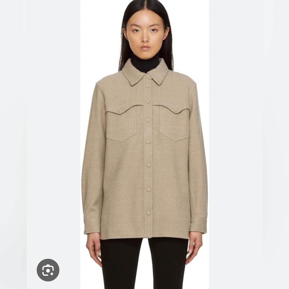 Anine Bing New With Tags Beige Wool Shirt